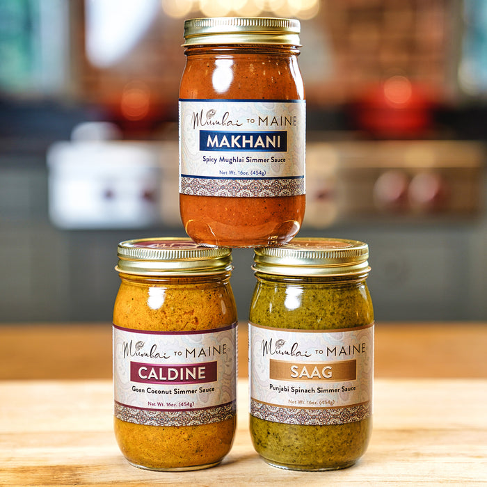 Indian Simmer Sauce – Variety 3-Pack – Caldine, Makhani & Saag
